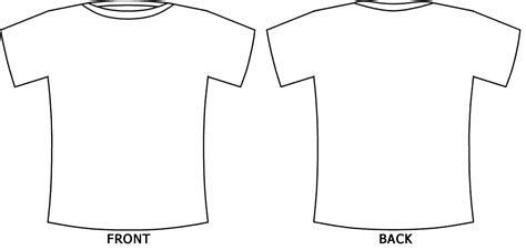 Front And Back T Shirt Template