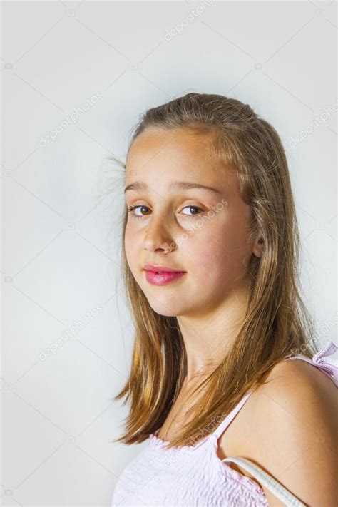 Portrait Of Cute Young Teenage Girl — Stock Photo © Hackman 12558667