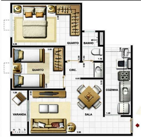 101 Planos 7 Planos De Casas De 2 Habitaciones