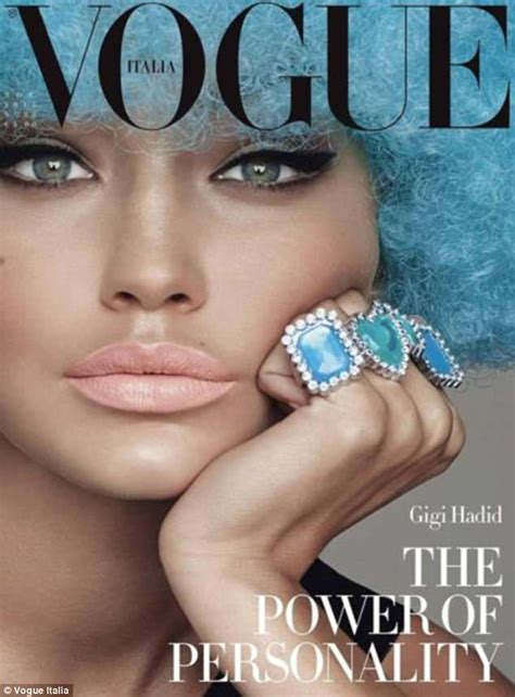 Gigi Hadid Accused Of Using Black Face On Vogue Italia Cover Daily Mail Online