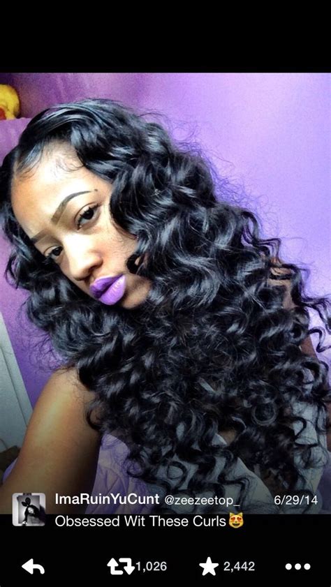 Middle Part Sew In Love The Curl Pattern Dope Hairstyles Weave