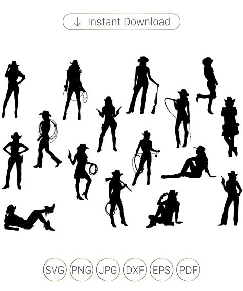 Cowgirl Svg Cowgirl Silhouette Cowgirl Png Cowgirl Vector Etsy