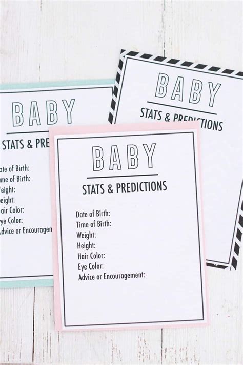 When you are thrilled to welcome the little bundle of joy let the world become a part of your celebration. Free Printable Baby Predictions Cards - Baby Shower Game ...