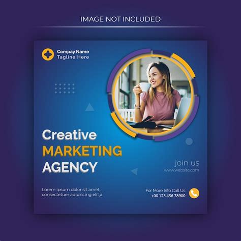 Premium Vector Creative Marketing Agency Post Banner Design