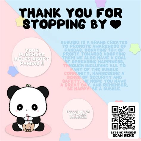 Cute Boba Sticker Bubuski Kawaii Panda Cute Bubble Milk Etsy Uk
