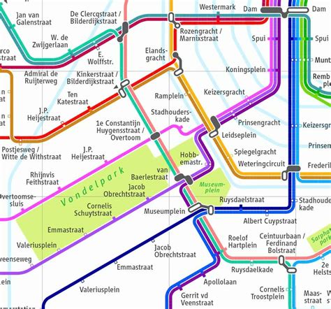 Map Of The Amsterdam Tram Network