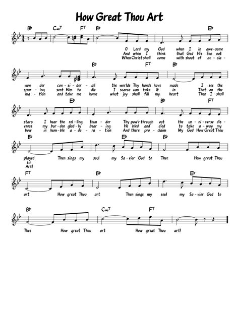 How Great Thou Art Sheet Music For Piano Download Free In Pdf Or Midi