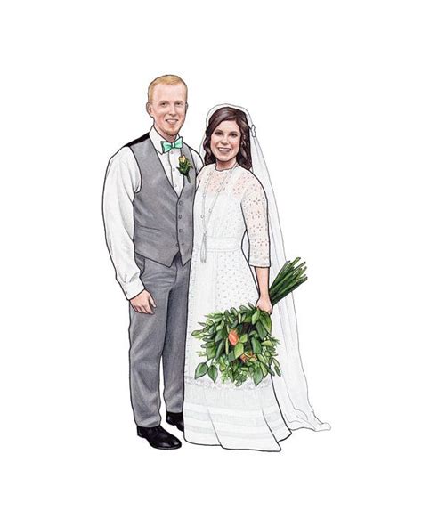 Wedding Portrait Couples Portrait Custom Illustration Hand Etsy Uk
