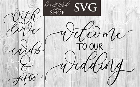 Wedding Sign Svg Bundle Script Font Svg Cricut Wedding