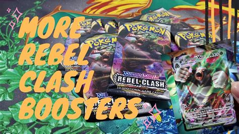 More Pokemon Rebel Clash Booster Packs Opening Full Art Vmax Pull