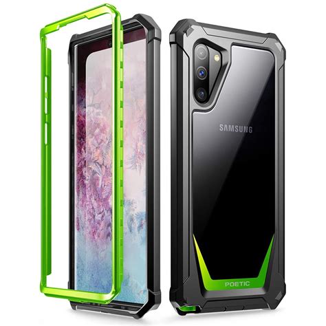 Poetic Galaxy Note 10 Rugged Clear Case Full Body Hybrid Bumper Cover