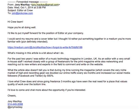 You have to know how to send it! Five examples of covering emails which landed jobs ...