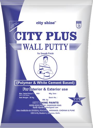 City Plus Wall Putty Packaging Size 40 Kg Color White At Rs 700