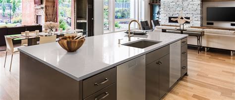 Quartz is an engineered stone. FOSSIL GRAY - MATTE FINISH - Accent Countertops