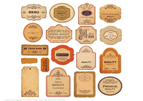 Free Printable Vintage Label Templates