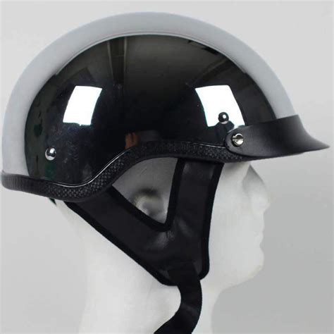 Dot Motorcycle Helmet Chrome Shorty Half Visor 1c Hi