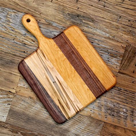 Wood Cutting Board Walnut Cherry And Ambrosia Maple Wood Etsy