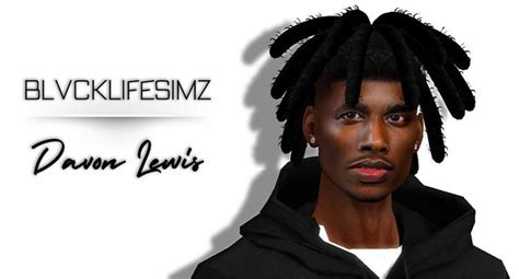 BLS Sim Release Davon Lewis Sims Hair Sims Sims 4