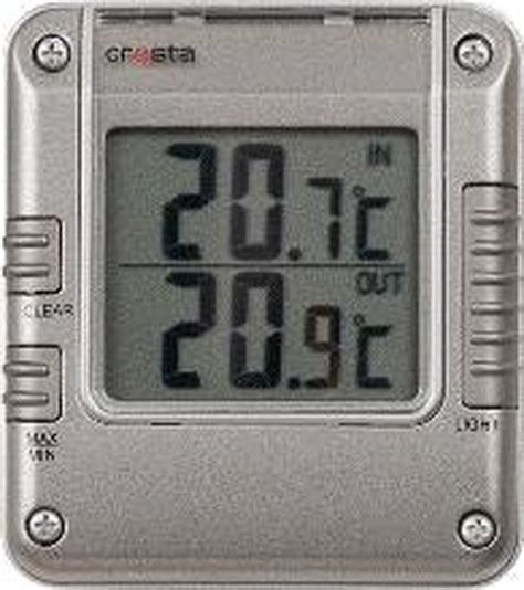 Thermometer ist seit 2009 die einzige anwendung, die die außentemperatur auf ein zehntel genau für die position, in der. bol.com | Cresta TH 700 - Binnen-Buiten Thermometer - Zilver
