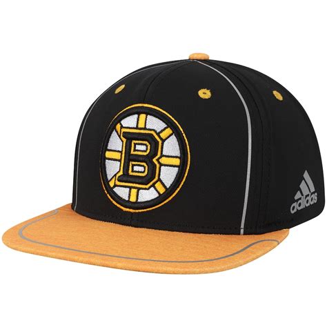 Mens Boston Bruins Adidas Blackgold Bravo Adjustable Snapback Hat