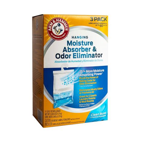 Arm And Hammer 16 Oz Hanging Moisture Absorber 3 Pack Clean Burst