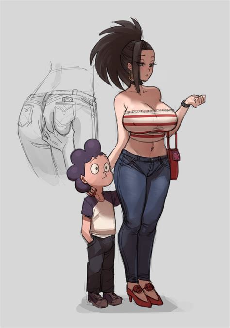 Yaoyorozu Momo And Mineta Minoru Boku No Hero Academia Drawn By