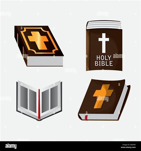 Diseño De La Biblia Icono De Libro Ilustración Plana Imagen Vector De