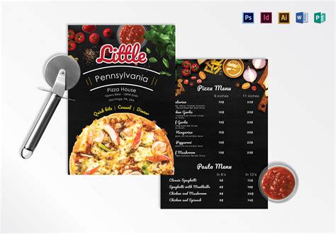 Pizza Menu Design Template In Psd Word Publisher Illustrator Indesign