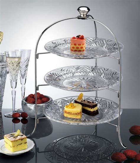 3 Tier Round Serving Platter Three Tiered Cake Tray Stand Food Server