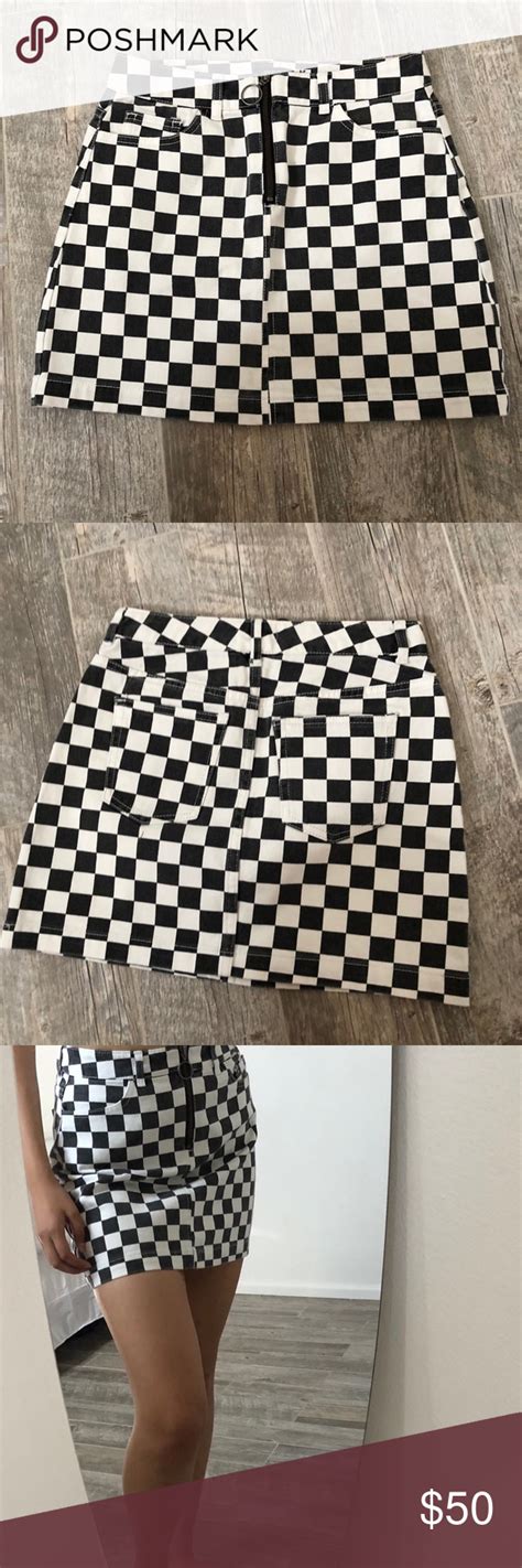 Black And White Checkered Skirt Checkered Skirt Black And White Checkered