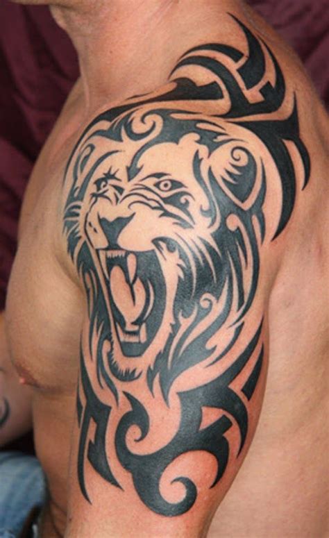 Lion Shoulder Tribal Tattoos For Men Tribal Shoulder Tattoos Tribal