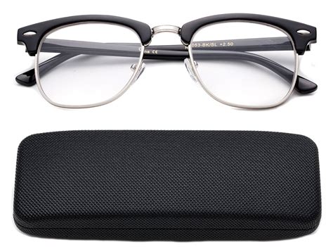 high quality fashion reading glasses for men retro vintage reading glasses horn rimmed half