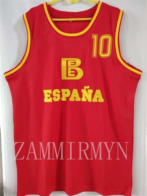 Spanish Espana Baroncesto Vintage Basketball Jerseys Men Tailor Jerseys