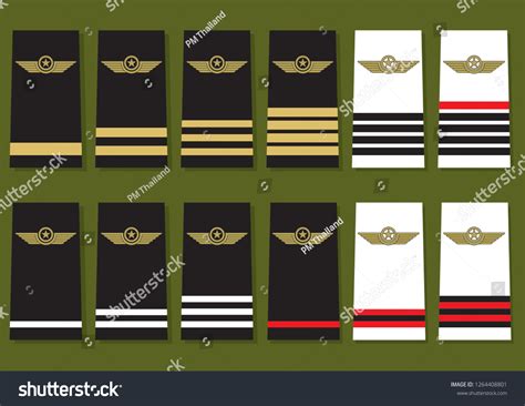 Military Ranks Insignia Worldepaulets Illustration On Stock Vector
