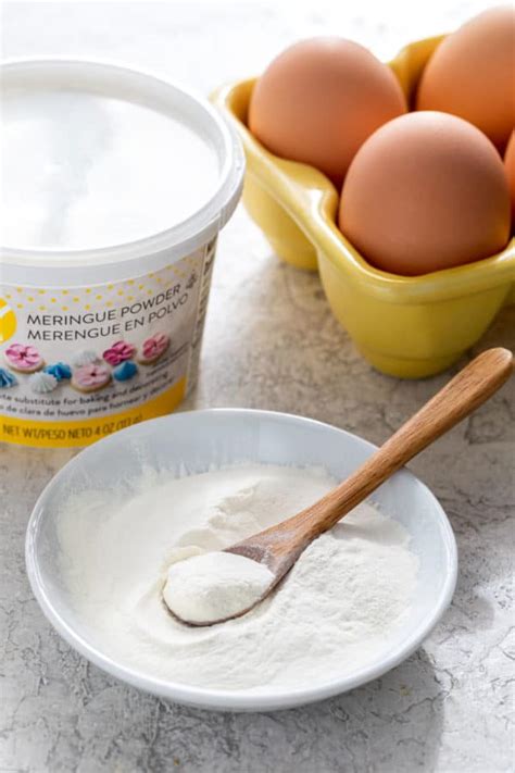 A powder that is used for producing meringue, which is a topping used for pies and various other desserts. What is Meringue Powder? Uses and Substitutes - Jessica Gavin