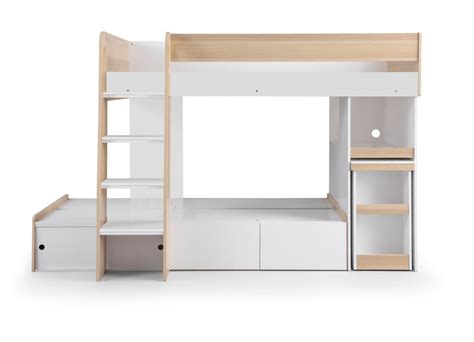 Eclipse Bunk Bed Scandinavian Oak And White — Home Centre Direct