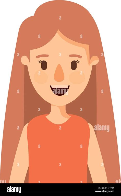 Straight Hair Woman Body Image Stock Vector Images Alamy