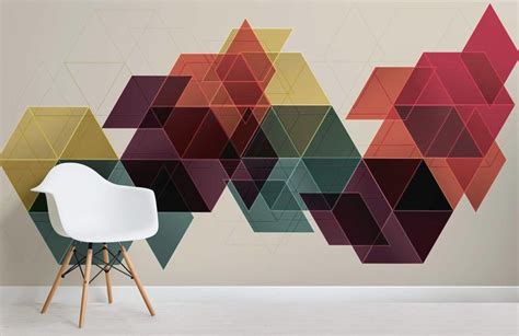 Geometric Wallpaper Colorful Geometric Designs Hovia Wall Pattern