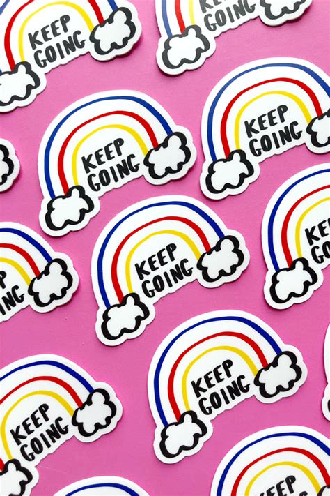 Keep Going Rainbow Sticker Culture Flock
