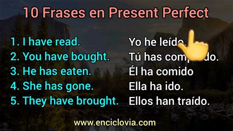 Present Perfect en Inglés 10 ejemplos y oraciones en español YouTube
