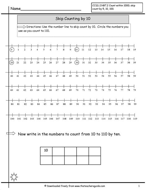 9 Best Images Of Counting By 100s Worksheets Number Line Skip