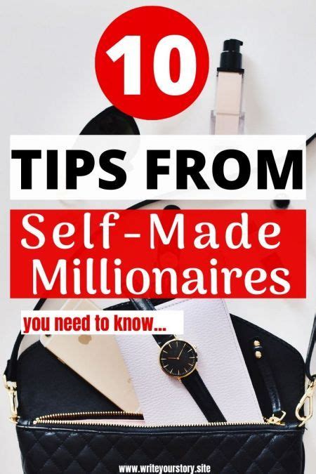 10 Tips From Self Made Millionaires You Need To Know Write Your Story