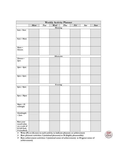 How To Create A Weekly Activity Planner Are You Looking For A