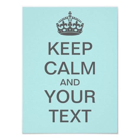 Create Your Own Keep Calm Poster Med Gray Zazzle