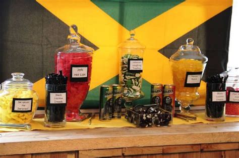 Jamaican Themed Candy Station Jamaican Party Rasta Party Caribbean Party