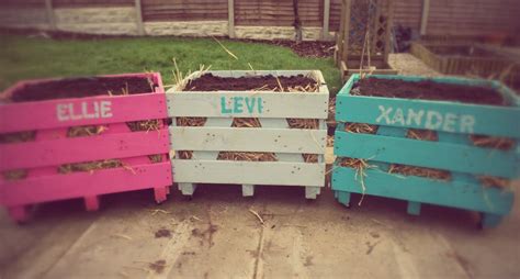 Upcycled Crate Planters Backyard Diy Projects Crates Colorful Planters