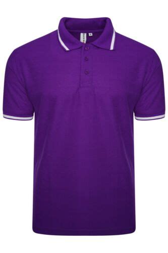 Mens Polo Shirt Short Sleeve Plain Tipping Collar Pique T Shirt Shirt