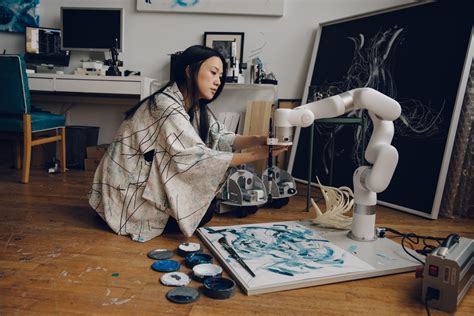 Artist Sougwen Chung Collaborates And Paints With Ai Robots The