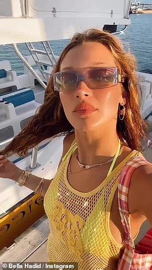 Bella Hadid Shines Bright In Sexy Yellow Bikini While Yachting With