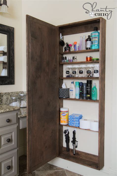 They're made from materials the diy network provides an excellent guide on easy organization for linen closets and medicine cabinets. DIY Bathroom Mirror Storage Case - Shanty 2 Chic